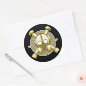 Sticker Rond Gasmasque Art Déco (Enveloppe)