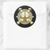 Sticker Rond Gasmasque Art Déco (Sac)