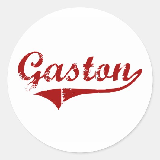 Sticker Rond Gaston Caroline du Sud Design classique (Devant)