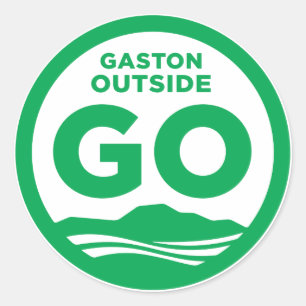 Sticker Rond Gaston en dehors d'autocollant