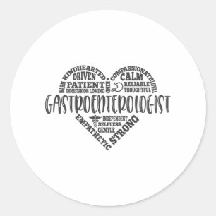 Sticker Rond Gastroentérologue, médecin GI, Gastro