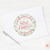 Sticker Rond Gastronomie maison traitement de Noël Baking Holly (Enveloppe)