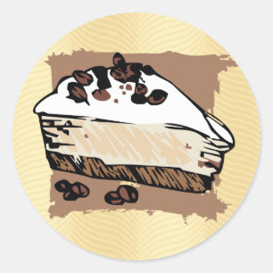 Sticker Rond Gâteau au café