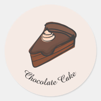 Sticker Rond Gâteau au chocolat