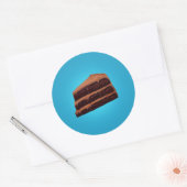 Sticker Rond Gâteau au chocolat (Enveloppe)