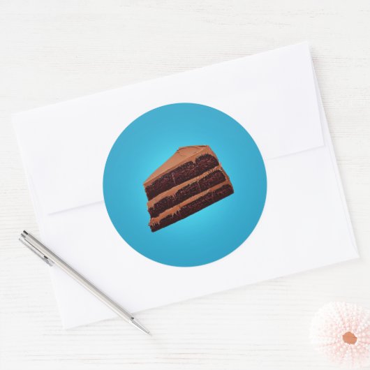 Sticker Rond Gâteau au chocolat (Enveloppe)