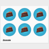 Sticker Rond Gâteau au chocolat (Feuille)