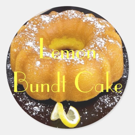 Sticker Rond Gâteau au citron (Devant)
