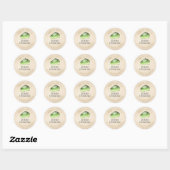 Sticker Rond Gâteau au fromage matcha Boulangerie Papier kraft (Feuille)