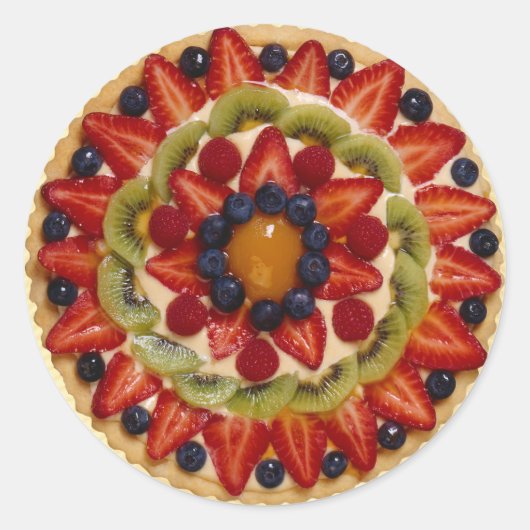 Sticker Rond Gâteau aux fruits (Devant)