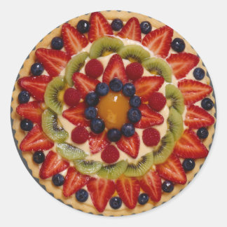 Sticker Rond Gâteau aux fruits