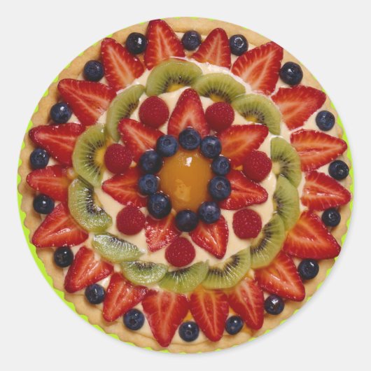 Sticker Rond Gâteau aux fruits (Devant)