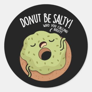 Sticker Rond Gâteau Beignet Salé Blague de Gâteau Beignet Fond 