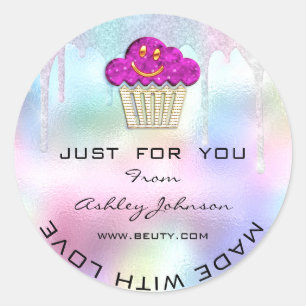 Sticker Rond Gâteau Boulangerie Maison Sucreries Muffins Logo R