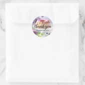 Sticker Rond Gâteau Bundt Élégant Texte Merci (Sac)