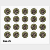 Sticker Rond gâteau camouflé (Feuille)
