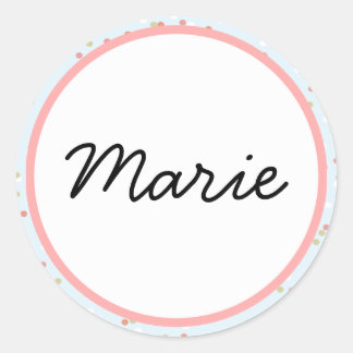 Sticker Rond Gâteau Confetti ・ Crème Bleue Frosting