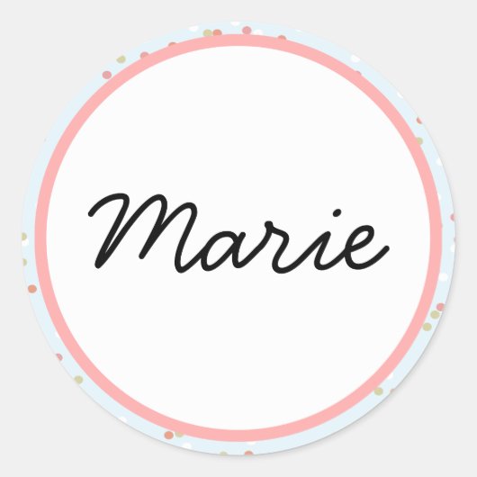 Sticker Rond Gâteau Confetti ・ Crème Bleue Frosting (Devant)