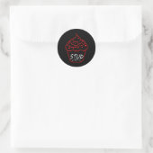 Sticker Rond Gâteau Cupcake Saint-Valentin Muffin Stud Cœur d'A (Sac)