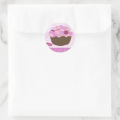 Sticker Rond Gâteau Cupcake Smartie Rose et Violet (Sac)