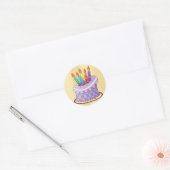 Sticker Rond Gâteau d'anniversaire (Enveloppe)