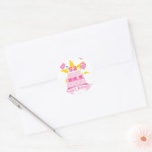 Sticker Rond Gâteau d'anniversaire de 52 ans (Enveloppe)