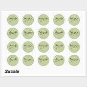 Sticker Rond Gâteau dans un Jar vert sauge (Feuille)