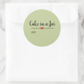 Sticker Rond Gâteau dans un Jar vert sauge (Sac)