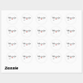 Sticker Rond Gâteau dans un script blanc Jar (Feuille)