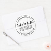 Sticker Rond Gâteau Dans Une Jarre (Enveloppe)