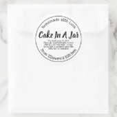 Sticker Rond Gâteau Dans Une Jarre (Sac)