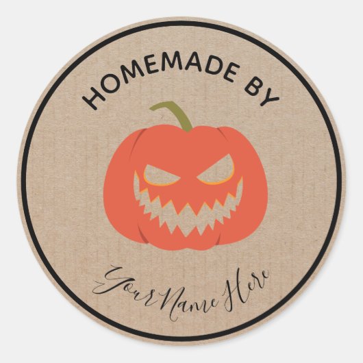 Sticker Rond Gâteau De Cookie Halloween Fait Maison Par Craft V (Devant)