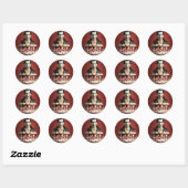 Sticker Rond Gâteau de crème à thème Dracula Vampire - Annivers (Feuille)
