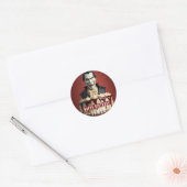Sticker Rond Gâteau de crème à thème Dracula Vampire - Annivers (Enveloppe)