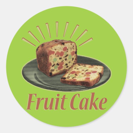 Sticker Rond Gâteau De Fruits Gâteau Aux Fruits (Devant)