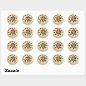 Sticker Rond Gâteau de la Forêt Noire (Feuille)