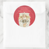 Sticker Rond Gâteau de Noël du chef Angel de la cuisine de (Sac)