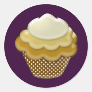 Sticker Rond gâteau délicieux au café