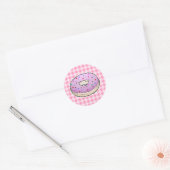 Sticker Rond Gâteau Donut Rose le Plus Sucré (Enveloppe)