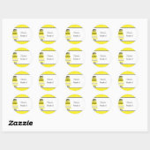 Sticker Rond Gâteau jaune et noir (Feuille)
