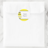 Sticker Rond Gâteau jaune et noir (Sac)