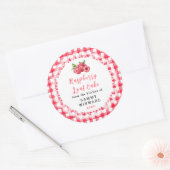 Sticker Rond Gâteau Maison aux Framboises (Enveloppe)
