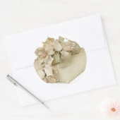 Sticker Rond Gâteau Mariage carré (Enveloppe)