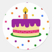 Sticker Rond Gâteau pour enfants (Devant)