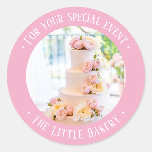 Sticker Rond Gâteau pour votre événement spécial (Devant)