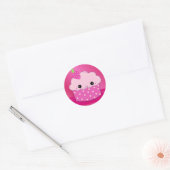 Sticker Rond Gâteau rose (Enveloppe)