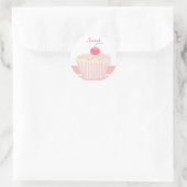 Sticker Rond Gâteau rose sucré (Sac)