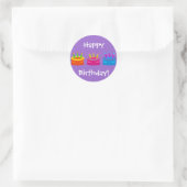 Sticker Rond Gâteaux d'anniversaire colorés (Sac)