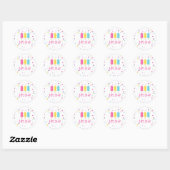 Sticker Rond Gâteaux d'anniversaire Rainbow Pop Let's Chill (Feuille)