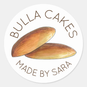 Sticker Rond Gâteaux De Bulla Faits Maison Gâteau Jamaïcain Fab